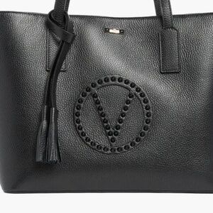 Valentino black leather tote